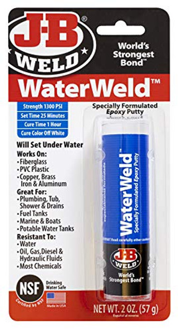 J-B Weld 8277EC WaterWeld Epoxy Putty Stick - 2 oz.