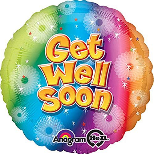Anagram International Hx Get Well Soon Foil Balloon, 17'', Multicolor Anagram International Hx Get Well Soon Foil Balloon, 17'', Multicolor