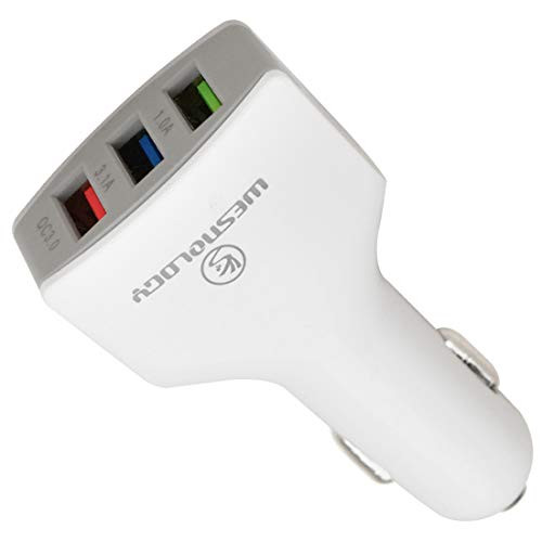 Wesnology USB Car Charger, 30W 3 Port with Quick Charge 3.0 USB Car Cigarette Lighter Adapter Fast Charger for Phones Wesnology USB Car Charger, 30W 3 Port with Quick Charge 3.0 USB Car Cigarette Lighter Adapter Fast Charger for Phones