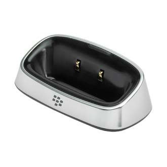 Blackberry Curve 8900 Desktop Charger Pod/ Stand, Chrome, -Ac Adapter Not Inc...