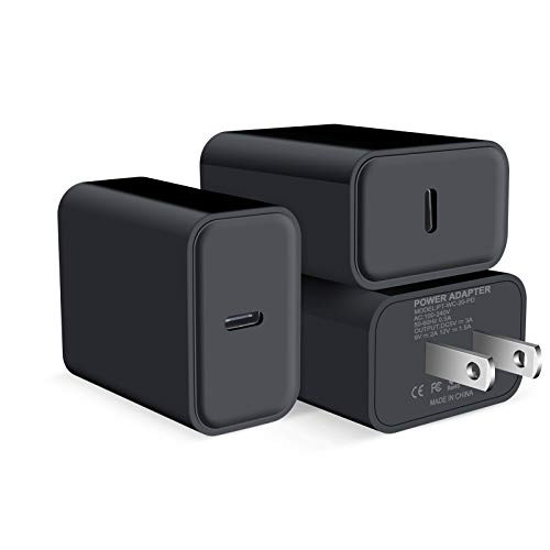 USB C Fast Charger, 3Pack 18W USB C Wall Charger Plug Power Adapter PD Fast Charging Block for iPhone 12 Mini/12 Pro Max/SE/11 Pro/11 Pro Max/XR/XS/X/8/8 Plus, AirPods Pro, iPad, Samsung Google Pixel USB C Fast Charger, 3Pack 18W USB C Wall Charger Plug Power Adapter PD Fast Charging Block for iPhone 12 Mini/12 Pro Max/SE/11 Pro/11 Pro Max/XR/XS/X/8/8 Plus, AirPods Pro, iPad, Samsung Google Pixel