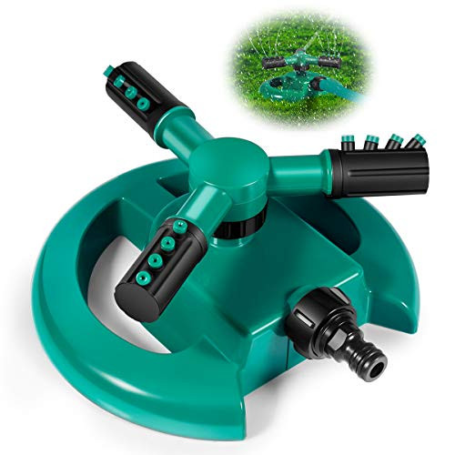 V-LXRONG Garden Sprinkler, Automatic Rotating Lawn Sprinkler, 360 Degree Large Area Coverage Water Sprinklers for Lawns and Gardens V-LXRONG Garden Sprinkler, Automatic Rotating Lawn Sprinkler, 360 Degree Large Area Coverage Water Sprinklers for Lawns and Gardens