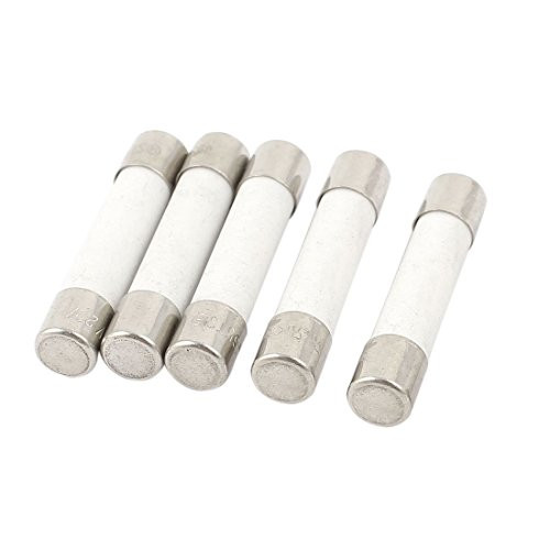 DealEnvy- -5 Pack- Ceramic Fuses, 20 amp, 250 Volt, 6x30mm Slow-Blow Used in Small appliances -5, 20 Amp-