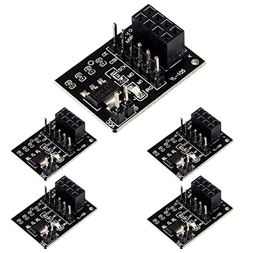 NRF24l01 plus Breakout Adapter 8Pin NRF24L01 Wireless Module 3.3V Regulator Plate Board NRF2401 Module Socket-5pcs- NRF24l01 plus Breakout Adapter 8Pin NRF24L01 Wireless Module 3.3V Regulator Plate Board NRF2401 Module Socket-5pcs-