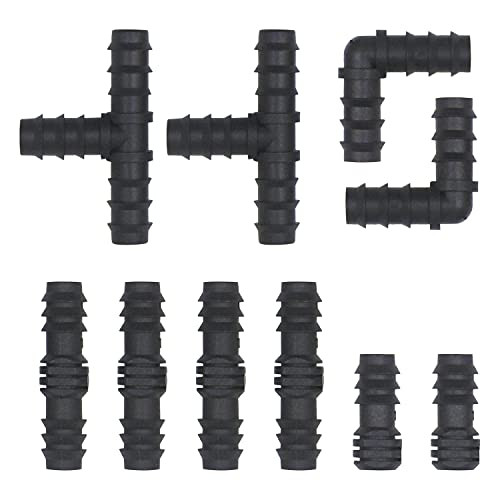ANBRINA Garden hose Accessories, Soaker Hose Accessory Quick Set Connector, Adapter, Black
