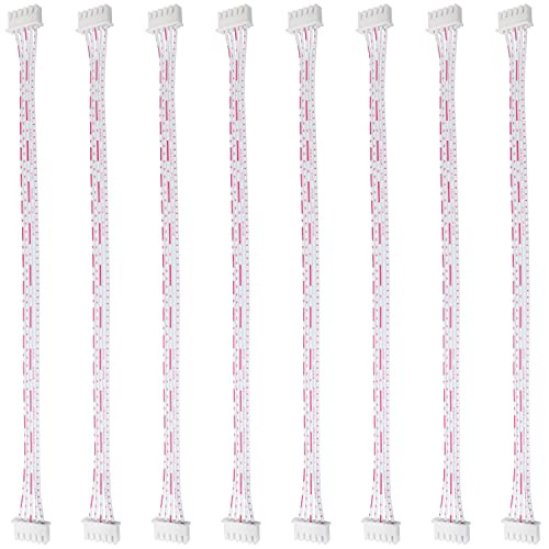 ITROLLE JST XH Female Adapter Cable 8PCS 7.9 Inches/ 20cm 2.54mm Pitch 5 Pin Female to Female JST XH Female Connector Flat Ribbon Cable