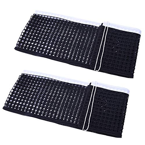 Replacement Ping Pong Net,Table Tennis Net Replacement, Ping Pong Table Net Replacement for Indoor and Outdoor,Black-2 Pieces-