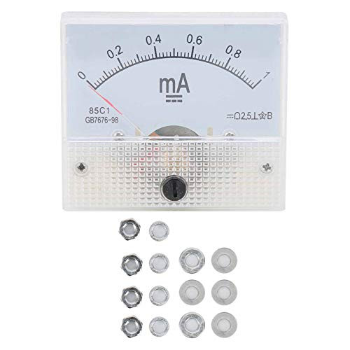 85C1 DC 0~1MA Pointer DC Ammeter DC Analog Current Panel Meter Pointer Type Ammeter Current Measuring Meter