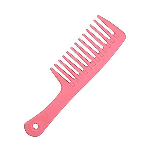 Wongdoo Wide Tooth Comb, fashionDetangler Comb, Durable and Anti - Static, Suitable Combs for Curly, Dry and Wet Hair, All Types of women hair -pink-