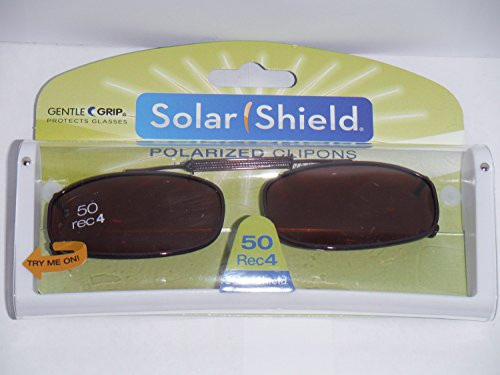 Solar Shield Polarized 50 Rec 4 Clip-on Sunglasses Driving Lenses