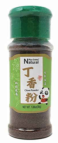 Natural Plus Green Ground Cloves Powder 1.05 oz, Strong Aroma and Flavor Cloves for Tea, Potpourri, Baking, Pomander balls, Meats, and Pumpkin Spices, Gluten Free Non GMO Non Irradiated