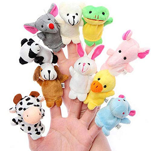 SIZHINAI Finger Puppets for Kids, Tiny Hands Toys, Colorful Rubber Finger Puppets, Bath Finger Puppets, Party Favors for Kids, Goodie Bag Fillers, Character Puppet Toy for Teaching Show