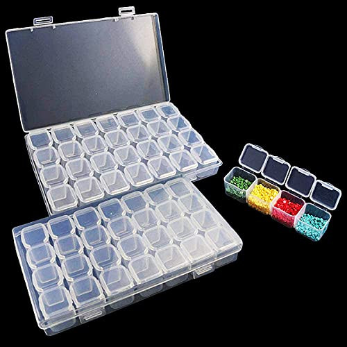 2 Pack 28 Grids Diamond Painting Box Plastic Jewelry Organizer Storage Container Diamond Embroidery Storage Boxes Nail Art Tools Storage Case for DIY Art Craft Nail Art Small Findings Bead Storage 2 Pack 28 Grids Diamond Painting Box Plastic Jewelry Organizer Storage Container Diamond Embroidery Storage Boxes Nail Art Tools Storage Case for DIY Art Craft Nail Art Small Findings Bead Storage