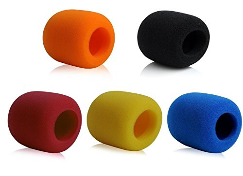 New 5 Pack Ball Type Colorful Foam Microphone Windscreens for sm58, beta58 Wireless Microphone