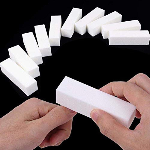 Nail Buffer Polishing Blocks,10 Pcs Buffing Block 120 Grit Nail File Block 4 Way Buffer Blocks Manicure Pedicure Sanding Polish for Natural and Acrylic Nails