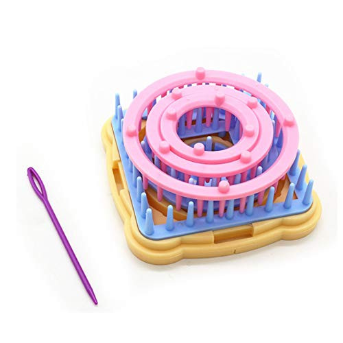 WAYION 6 Shape Set Flower Maker Wool Knitting Ball Maker Weaving Tools Knitting Craft Weaver Loom - Wool Yarn Needle Home Craft Hand Knitting Loom Flower Daisy Pattern