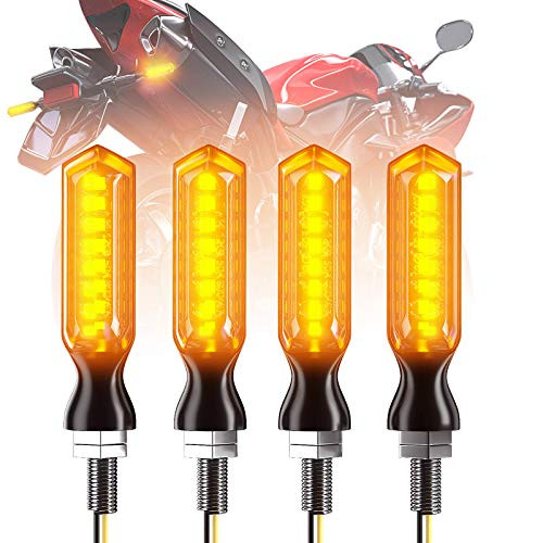 CCAUTOVIE Turn Signal Motorcycle LED Lights - Blinker Turn Signal Motorcycle Indicators Amber Indicator for Motorbikes Motorcycle Scooter 4pcs