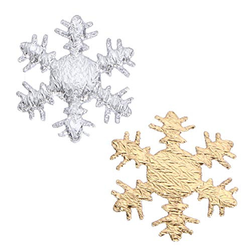 TOYANDONA 200pcs Christmas Snowflake Confetti Golden Silver Table Confetti Crafted Xmas Confetti Scatter for Xmas Wedding DIY Balloons Party Table Decorations