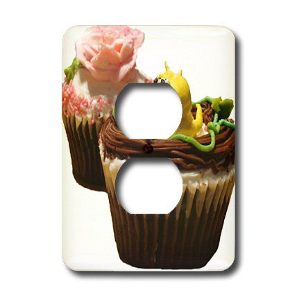 3dRose lsp_6234_6 Chocolate Cupcakes 2 Plug Outlet Cover Multicolor