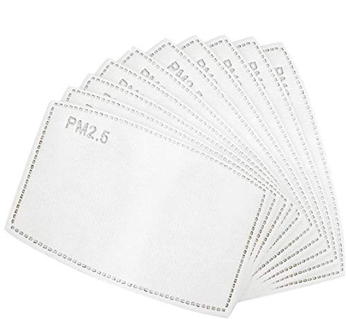 10pcs PM2.5 Activated Carbon Filter Mouth Mask Filters Breathing Insert Protective Mask Filter for Men Women,Anti Pollution Washable Cotton for Adults Outdoor Activities -10pcs-