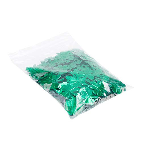 Green Party Table Scatter Confetti - St. Patrick's Day Shamrock Foil Metallic Sequins Confetti Lucky Irish Clover Party Sprinkles Confetti Decorations, 50g