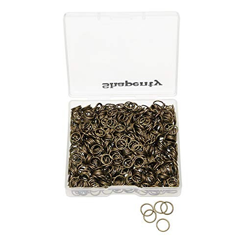 Shapenty 1000PCS Iron Open Jump Rings Connectors Bulk for DIY Craft Earring Necklace Bracelet Pendant Choker Jewelry Making Findings and Key Ring Chain Accessories -Bronze, 7mm- Shapenty 1000PCS Iron Open Jump Rings Connectors Bulk for DIY Craft Earring Necklace Bracelet Pendant Choker Jewelry Making Findings and Key Ring Chain Accessories -Bronze, 7mm-