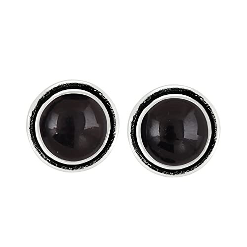Genuine 6mm Round Shape Black Onyx Stud Earrings 925 Silver Plated Handmade Stud Earrings Jewelry For Women Genuine 6mm Round Shape Black Onyx Stud Earrings 925 Silver Plated Handmade Stud Earrings Jewelry For Women