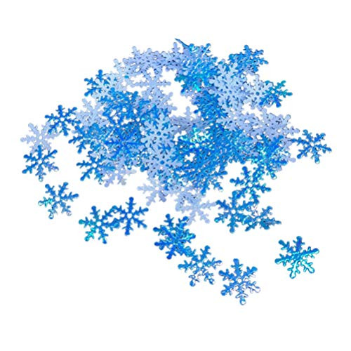 NUOBESTY 400pcs Snowflake Confetti Christmas Table Scatter Decoration Christmas Snowflake Winter Wonderland Frozen Party Christmas Confetti Snowflakes Decor