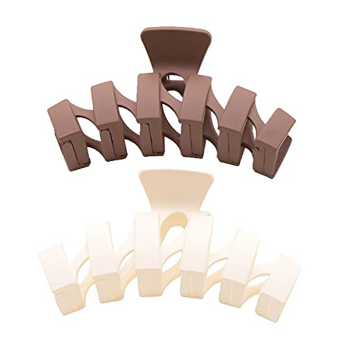 TODEROY Large Claw Hair Clips for Thick Hair, Strong Hold Hair Jaw Clips, Non-Slip Big Hair Claw Clips Styling Accessories for Women Girls 2PCS