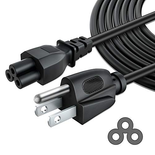 PKPOWER 6ft 3 Prong AC Laptop Power Cord Cable for Dell IBM Hp Compaq Asus Sony Toshiba Lenovo Acer Gateway MSI Notebook Laptop Computer Charger-Black