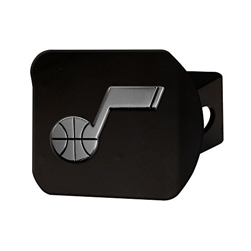 FANMATS 21020 Team Color 3.4"x4" NBA - Utah Jazz Black Hitch Cover