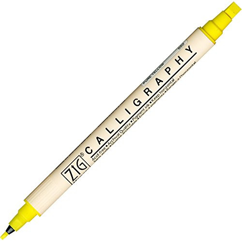 Kuretake ZIG Memory System Calligraphy MS-3400-050 Pure Yellow -Japan Import-