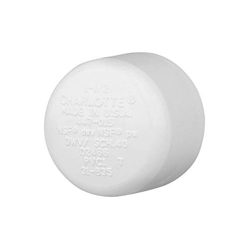 CHARLOTTE PIPE 1 1/2 DWV Cap DWV -Drain, Waste and Vent- -1 Unit Piece-