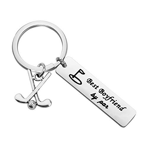 HOLLP Daddy Keyring Golf Gift for Fathers Day Dad Jewelry Golf Charm Father Keyring Best Daddy by Par Keychain -Best Boyfriend Keychain-