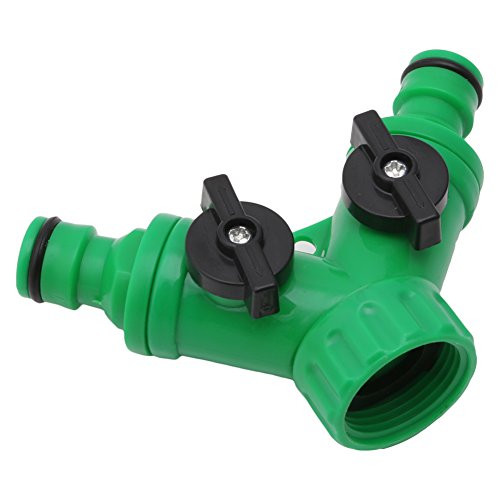 SHUANGSHI Release Connector, Garden 2-Way Adapter Y Tap Connector Fitting Switch Irrigation Hose Pipe G3 / 4"