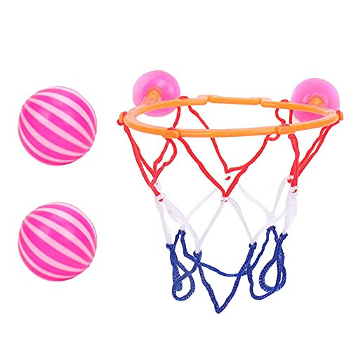 jiota Basketball Hoop  and  2 Balls Toy Set with Strong Suction Cup for Babys, Interactive Educational Bath Shooting Toy Bath Toys Gift Set for Kids approving