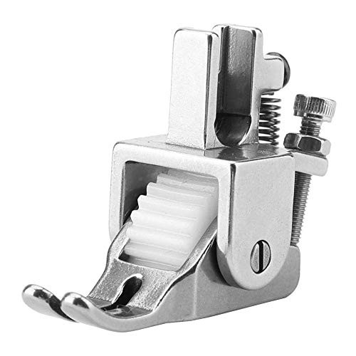 HEEPDD Sewing Machine Presser Feet, Adjustable Steel Roller Presser Foot Industrial Flat Bed Sewing Machine Part for Leather Clothes Thick Fabric Cloth -Nylon Roller-