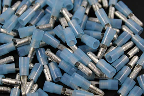 14-16 Gauge Nylon Bullet Male Connector 200 PK Blue Crimp Terminal AWG CAR SUV