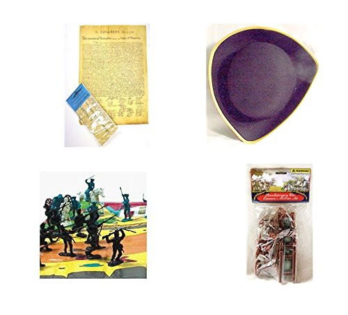 Revolutionary War Fun History Kit for with Kids Tricorn Hat,Toy Soldiers, Cannons,and More