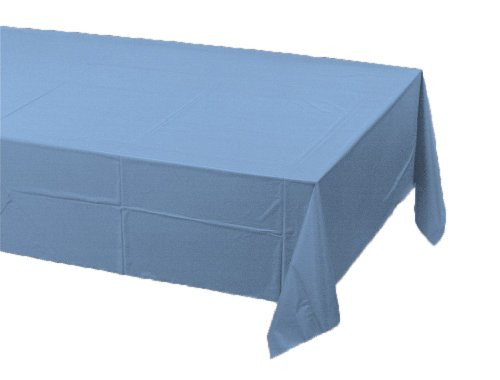 Creative Converting Touch of Color Plastic Table Cover, 54 by 108-Inch, Periwinkle