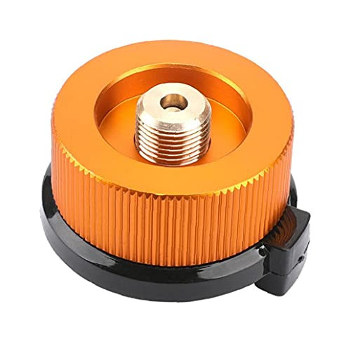 Camping Stove Adapter, Gas Conversion Head Adapter for Butane Canister Screw Gas Cartridge Piston Adapter
