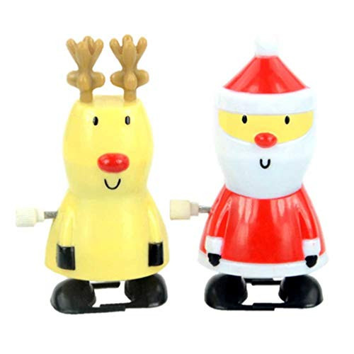 TOYANDONA 2 Pack Christmas Wind Up Toys ,Santa Claus Clockwork Toys for Christmas Party Favors Goody Bag Filler TOYANDONA 2 Pack Christmas Wind Up Toys ,Santa Claus Clockwork Toys for Christmas Party Favors Goody Bag Filler