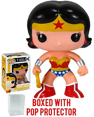Funko Pop! DC Heroes - Wonder Woman Vinyl Figure (Bundled with Pop BOX PROTECTOR CASE)