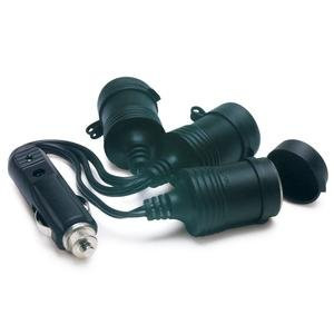 Pro Trucker 12-Volt 3 Outlet Platinum Series Cigarette Lighter Adapter with Short Cord