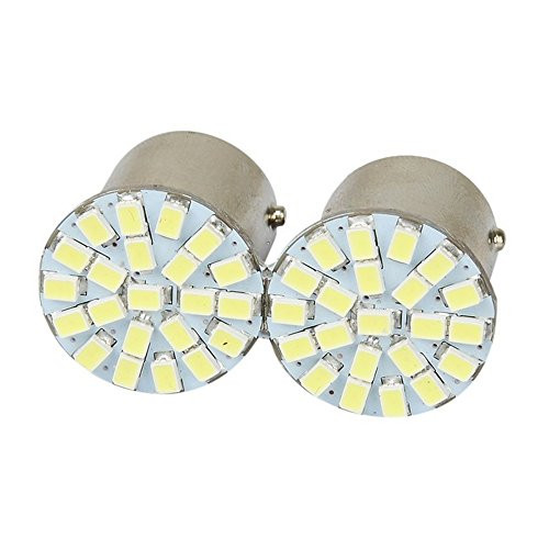 ESUPPORT 2Pack 12V 1157 22 SMD LED Bulbs Car Auto Brake Light Stop Tail Light Reverse Lamp White