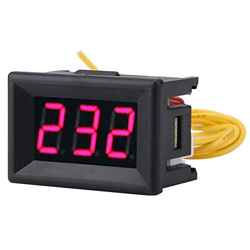 70-380V LED Display Voltmeter AC Voltage Meter Panel 0.36Inch Plastic Voltmeter Gauge Car Voltmeter for Indoor Outdoor for Industry