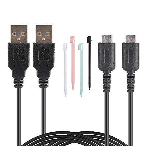 DS Lite USB Charger Cable Kit, 2 Pcs 3.9ft Charging Cord and 4 Stylus Pen Compatible with Nintendo DS Lite -ONLY for NDSL, NOT for 3DS, 2DS, DSi, DS- DS Lite USB Charger Cable Kit, 2 Pcs 3.9ft Charging Cord and 4 Stylus Pen Compatible with Nintendo DS Lite -ONLY for NDSL, NOT for 3DS, 2DS, DSi, DS-