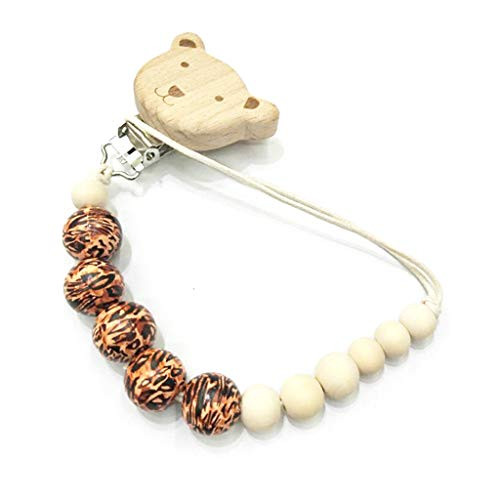 W-ZIYUI Baby Pacifiers Baby Wood Pacifier Clip Dummy Chain Nipple Holder Infant Teether Soother Toys Shower Gifts W-ZIYUI Baby Pacifiers Baby Wood Pacifier Clip Dummy Chain Nipple Holder Infant Teether Soother Toys Shower Gifts