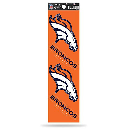 NFL Denver Broncos Die Cut 4-Piece The Quad Sticker Sheet