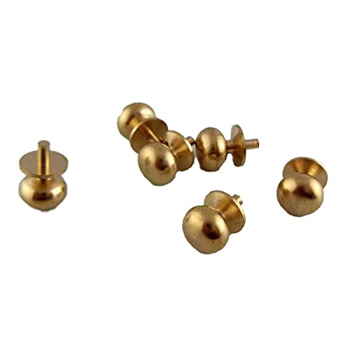 The Components Co Dolls House Miniature Door Furniture 6 Brass Knobs Handles